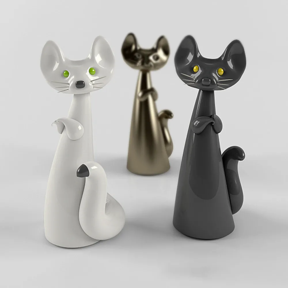 decoration – Ceramic Cats 3ds Max