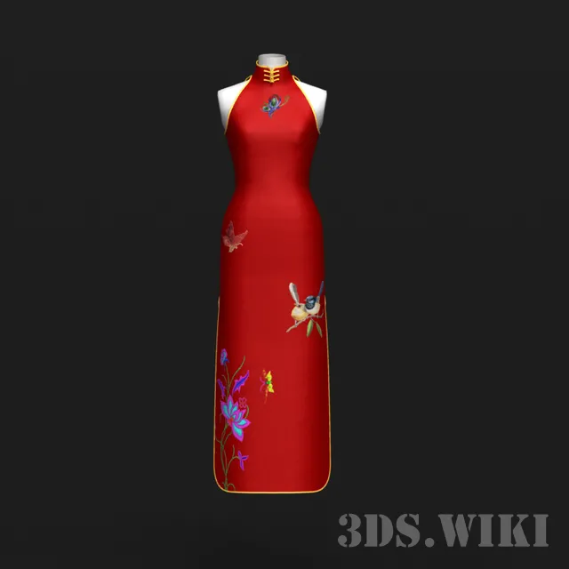decoration – Cheongsam 3ds Max