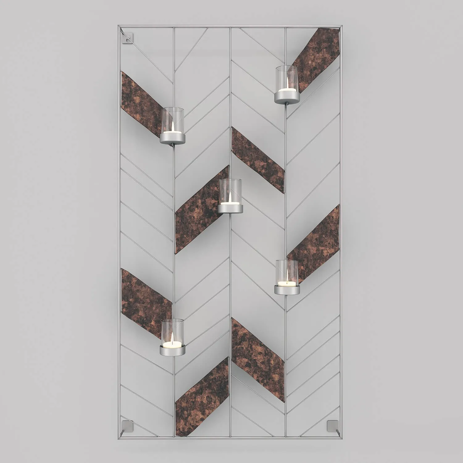 decoration – Chevron Metal Wall Candle Holder 3ds Max
