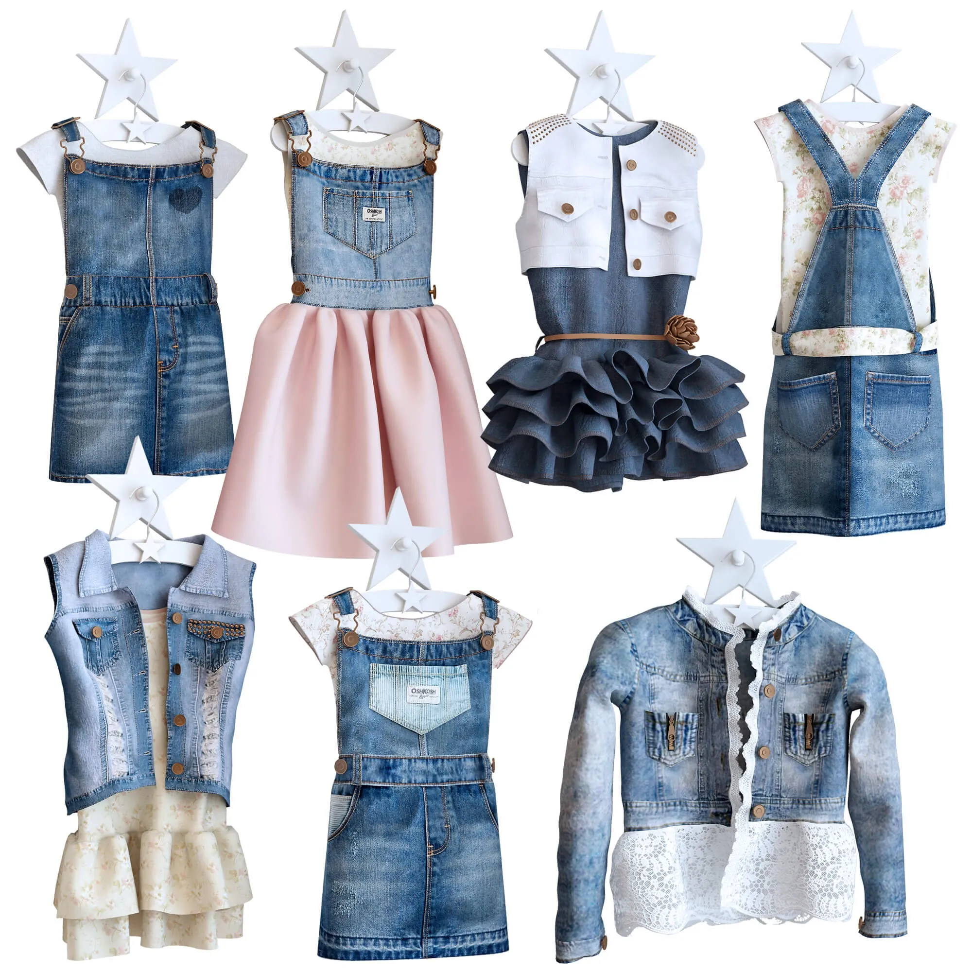 decoration – Children Jeans Dresses 3ds Max