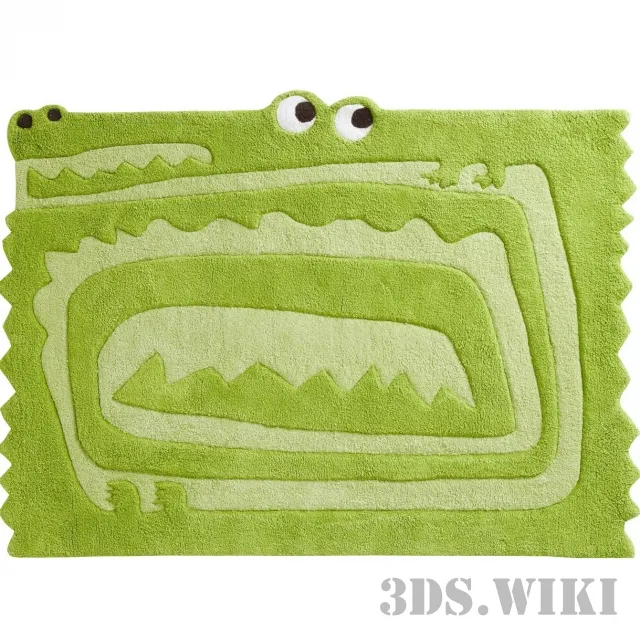 decoration – Children’s rug crocodile 3ds Max