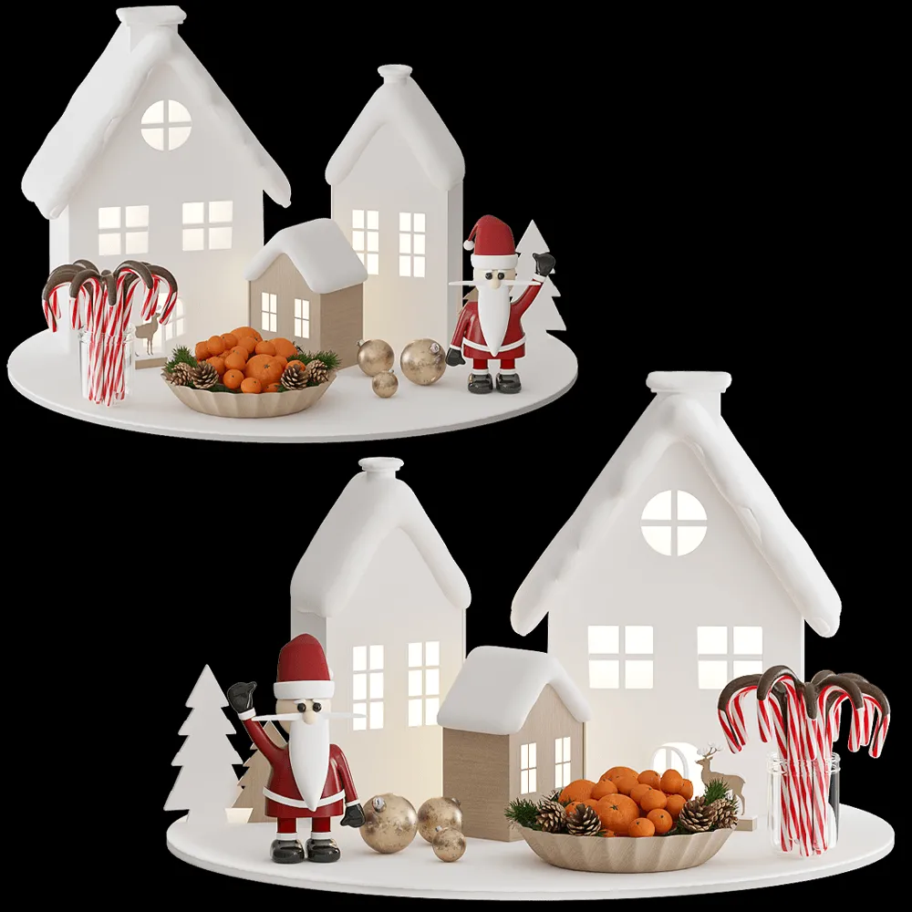 decoration – Christmas decorative set 3ds Max