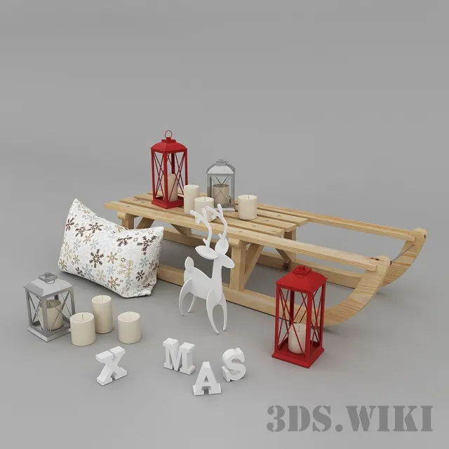 decoration – Christmas Set 3ds Max
