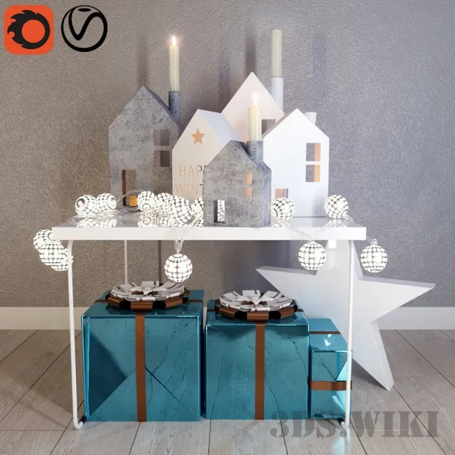decoration – Christmas set 3ds Max