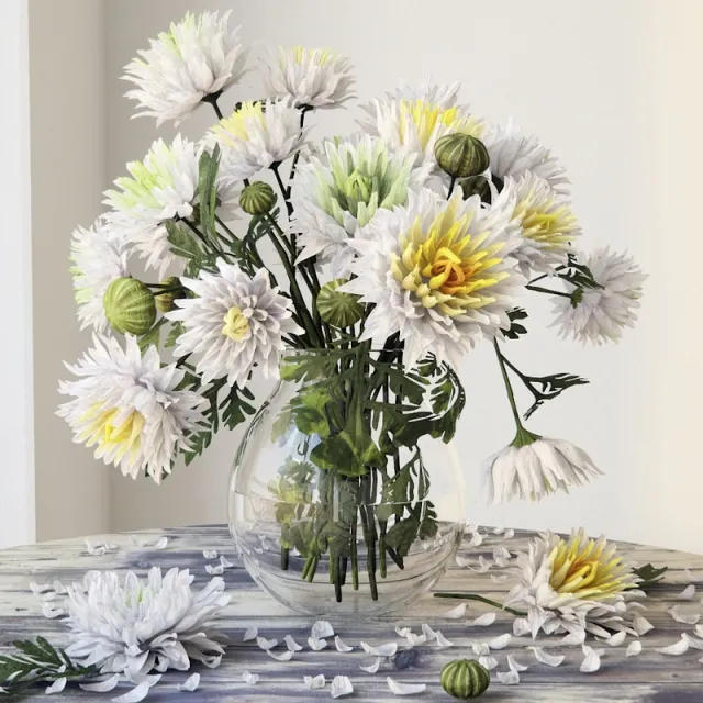 decoration – Chrysanthemums 3ds Max