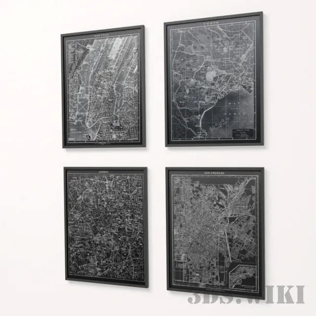 decoration – City maps 3ds Max