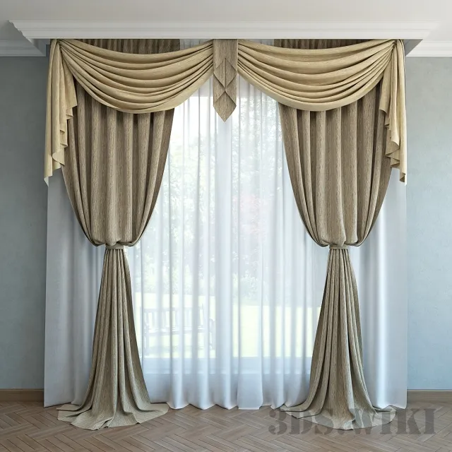 decoration – Classic assembled curtain 3ds Max