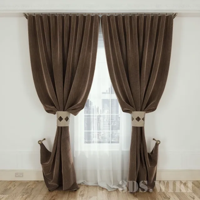 decoration – Classic Interior Curtains 3ds Max