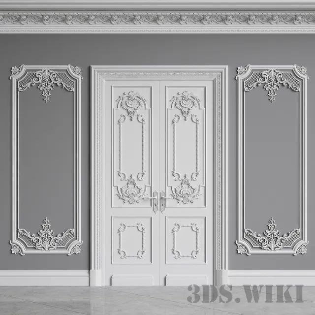 decoration – Classic Interior Walls 3ds Max