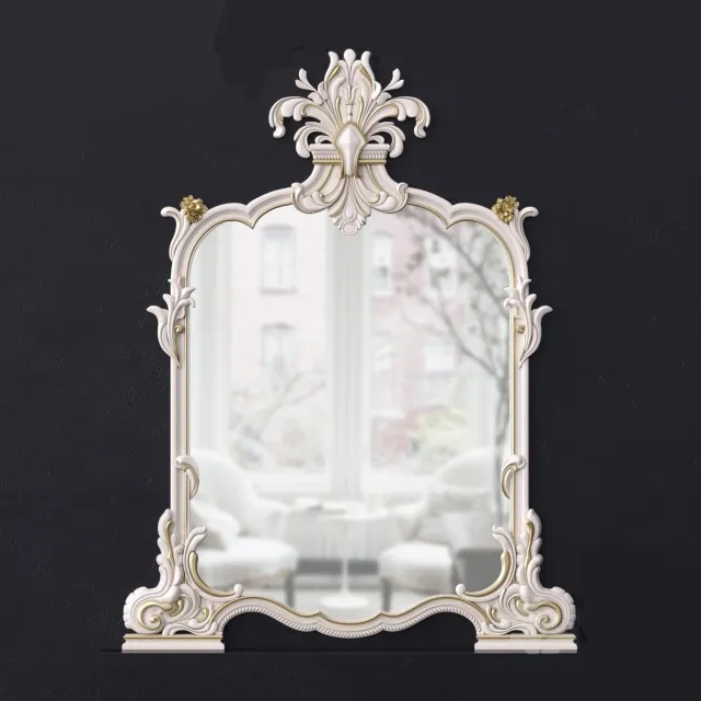 decoration – Classic mirror Silik 3ds Max