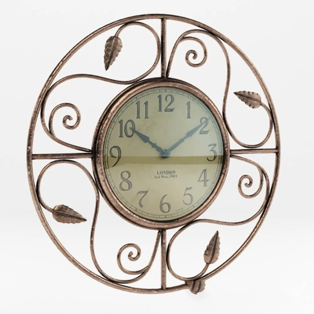 decoration – Clock in a metal frame 3ds Max