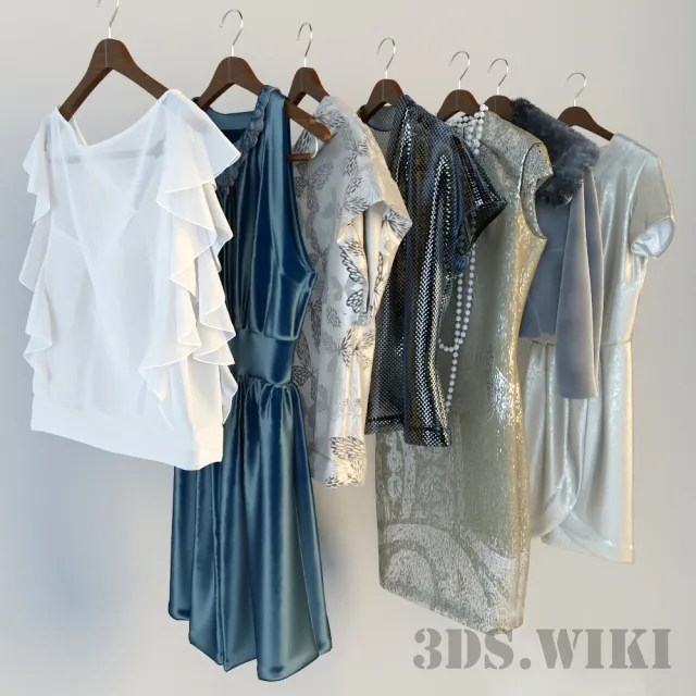 decoration – Clothes on hangers 3ds Max