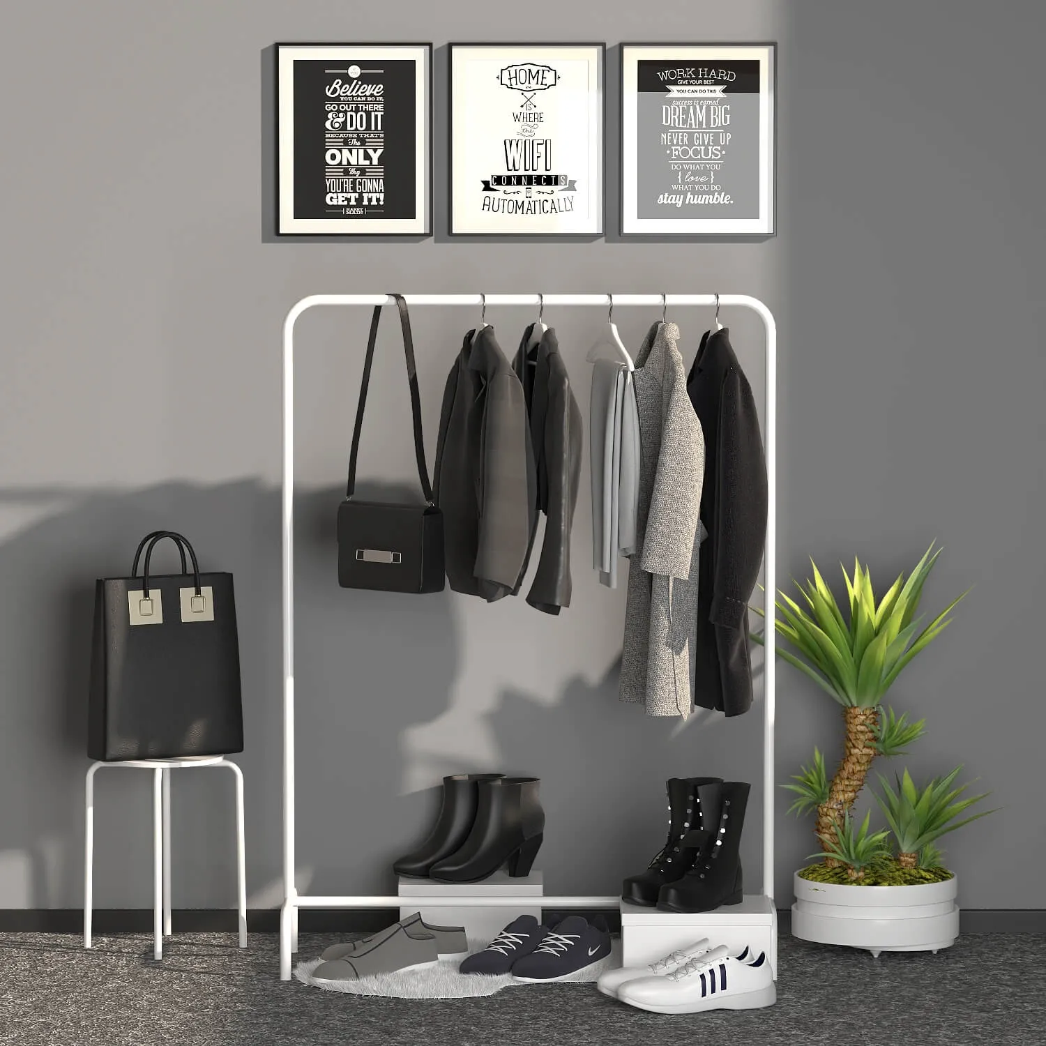 decoration – Coat rack 3ds Max