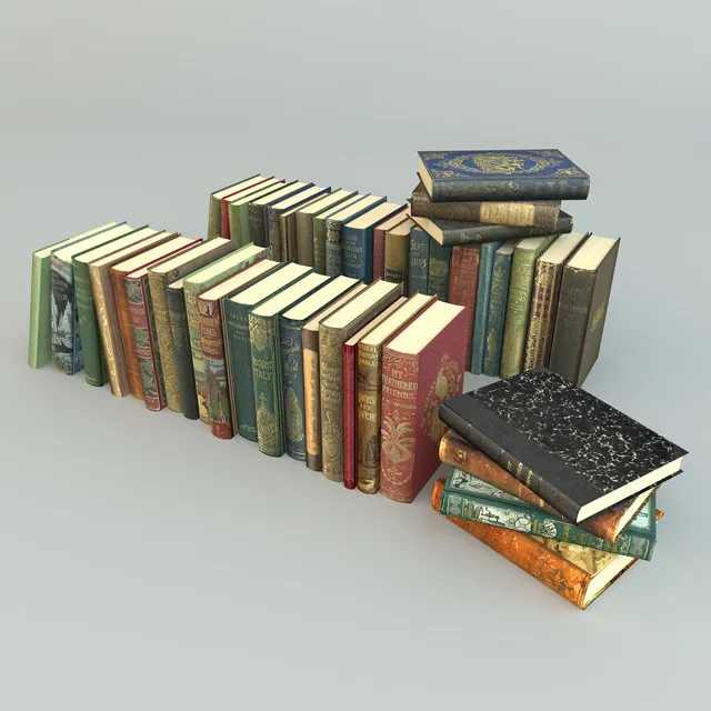 decoration – Collection of books 156 3ds Max