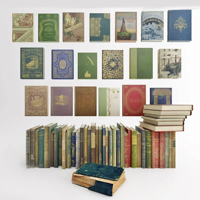 decoration – Collection of books 66 3ds Max