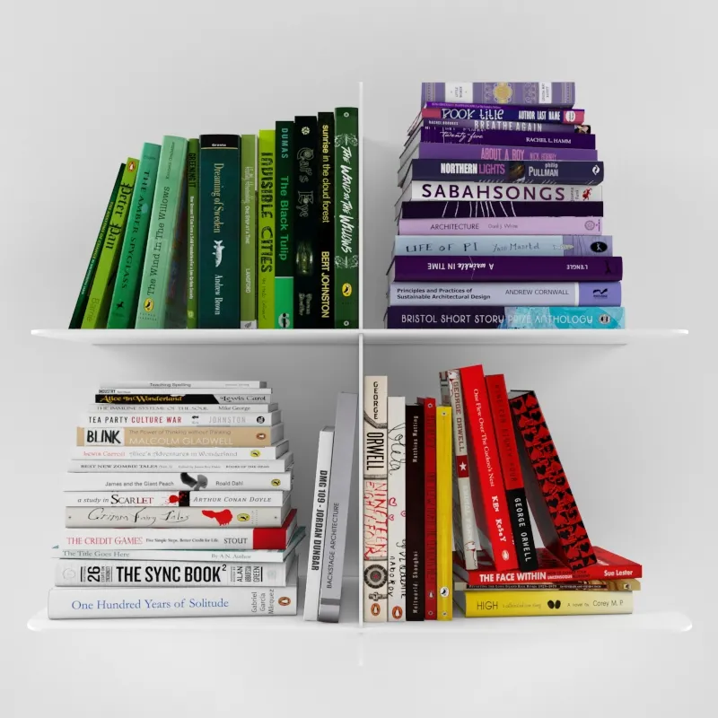 decoration – Collection of books 958 3ds Max