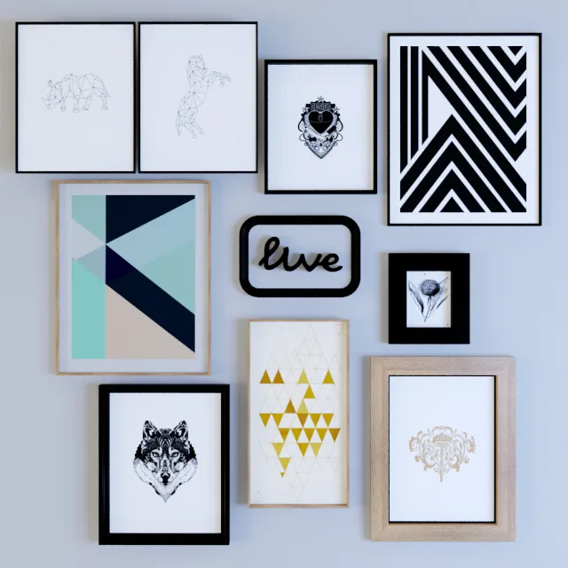 decoration – Collection of pictures 658 3ds Max
