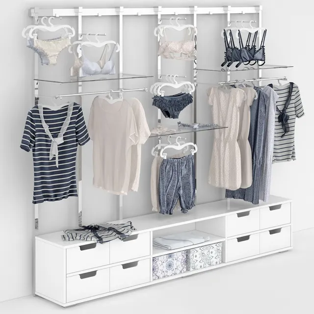 decoration – Commercial equipment with clothes 3ds Max