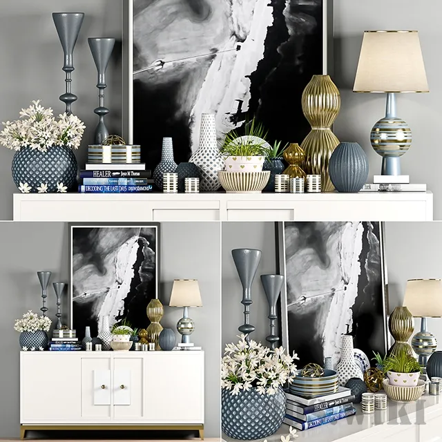 decoration – Console table decorative set 3ds Max