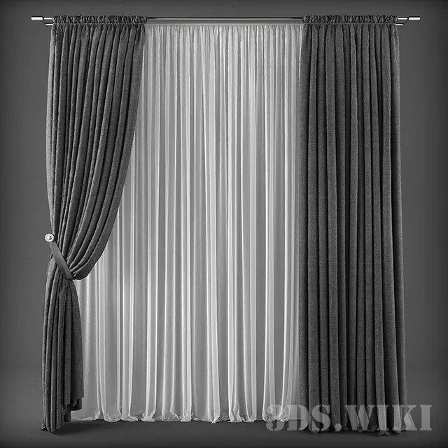 decoration – Contemporary curtains 3ds Max