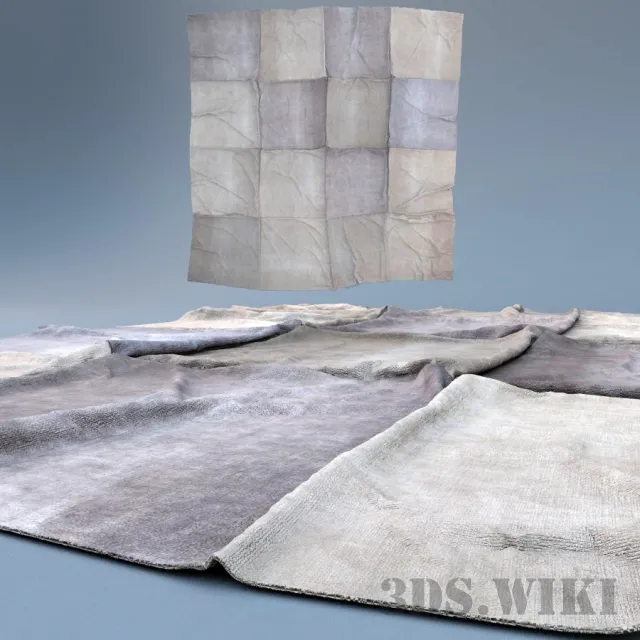 decoration – Contemporary patchwork rug 3ds Max