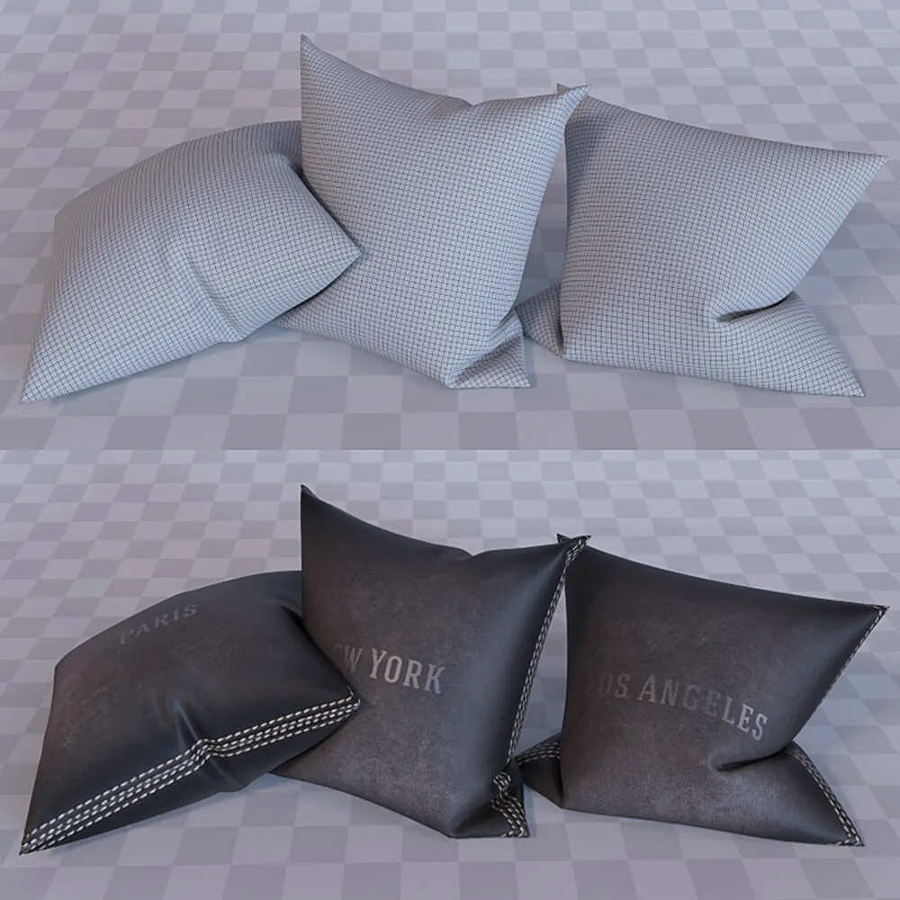 decoration – Contemporary pillows 3ds Max