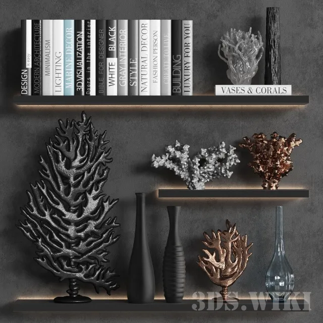 decoration – Corall decor set 3ds Max