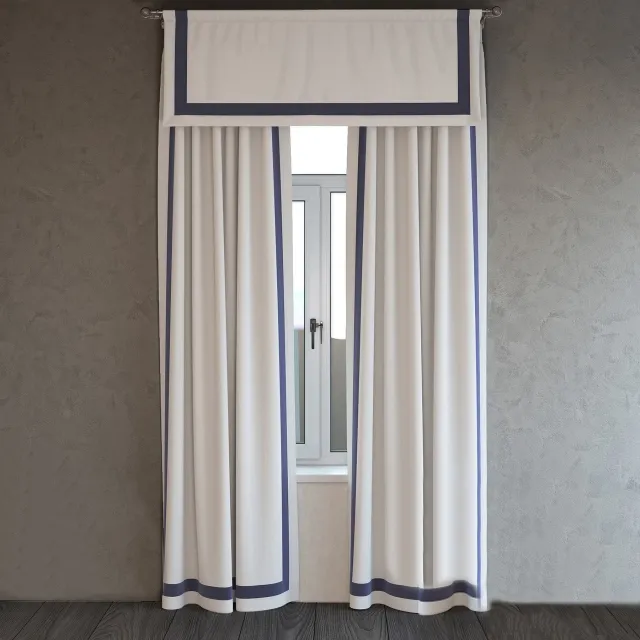 decoration – Cotton canvas drapery panel 3ds Max