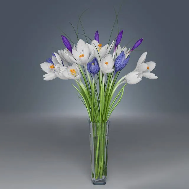 decoration – Crocus flowers 3ds Max