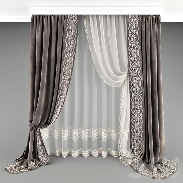 DECORATION – CURTAIN – 3D MODELS – 3DS MAX – FREE DOWNLOAD – 3357