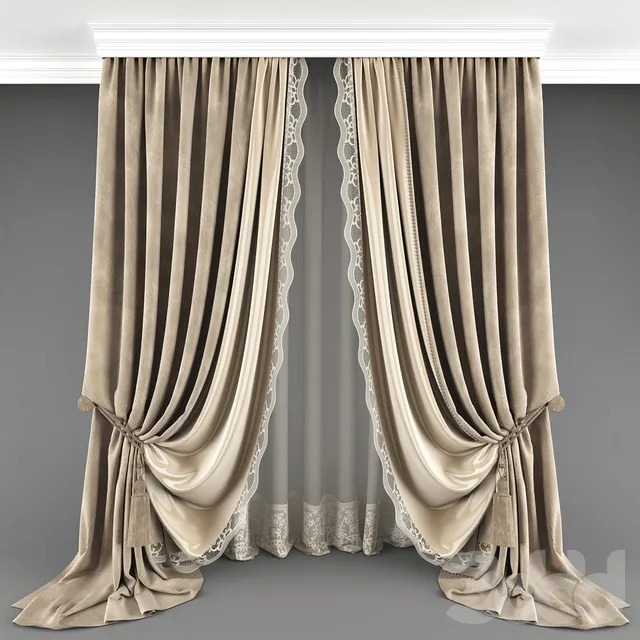DECORATION – CURTAIN – 3D MODELS – 3DS MAX – FREE DOWNLOAD – 3364