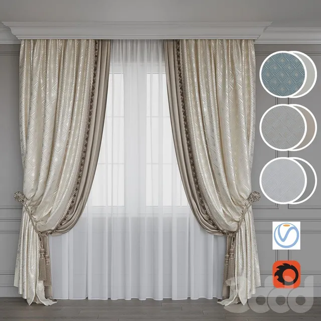 DECORATION – CURTAIN – 3D MODELS – 3DS MAX – FREE DOWNLOAD – 3377