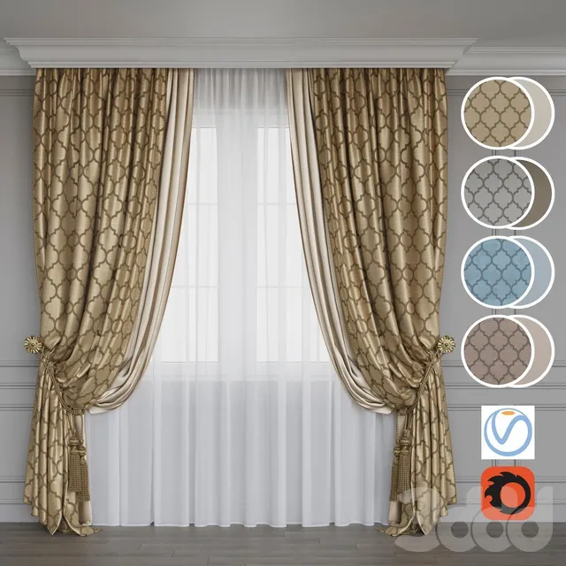DECORATION – CURTAIN – 3D MODELS – 3DS MAX – FREE DOWNLOAD – 3387