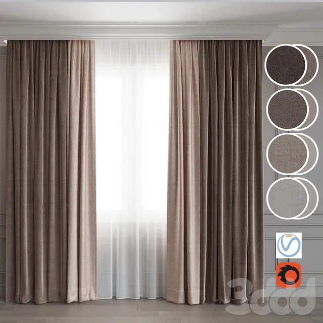 DECORATION – CURTAIN – 3D MODELS – 3DS MAX – FREE DOWNLOAD – 3389