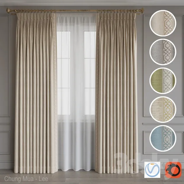 DECORATION – CURTAIN – 3D MODELS – 3DS MAX – FREE DOWNLOAD – 3396