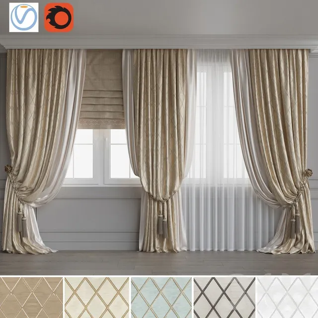 DECORATION – CURTAIN – 3D MODELS – 3DS MAX – FREE DOWNLOAD – 3419