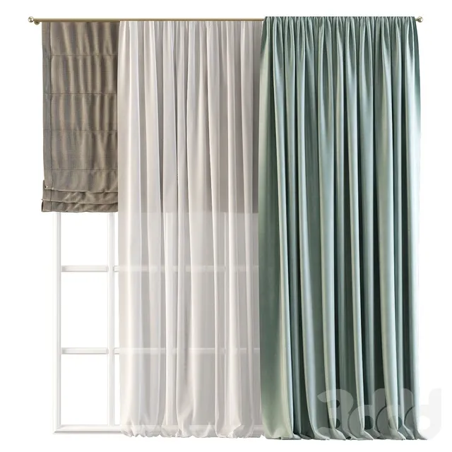 DECORATION – CURTAIN – 3D MODELS – 3DS MAX – FREE DOWNLOAD – 3454