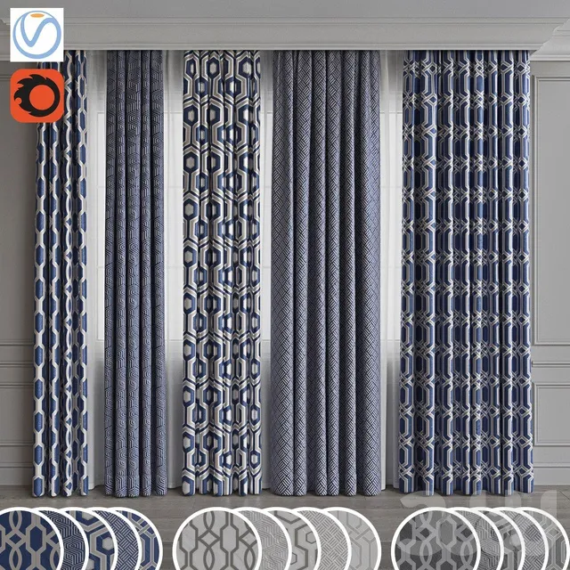 DECORATION – CURTAIN – 3D MODELS – 3DS MAX – FREE DOWNLOAD – 3456