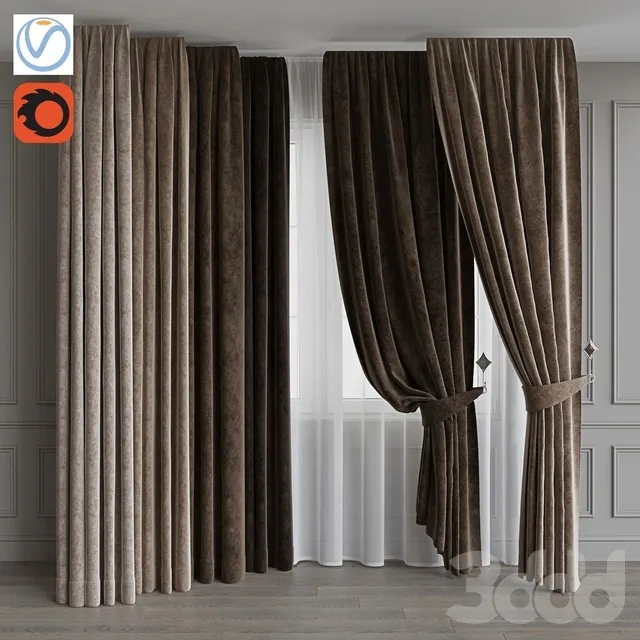 DECORATION – CURTAIN – 3D MODELS – 3DS MAX – FREE DOWNLOAD – 3461