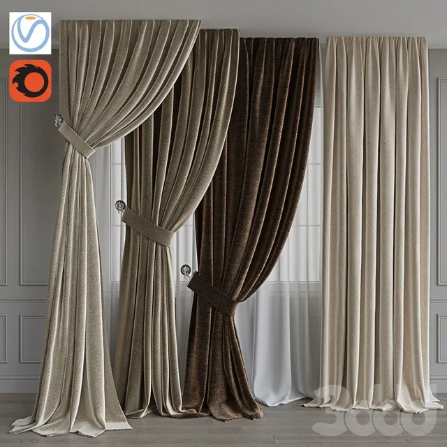 DECORATION – CURTAIN – 3D MODELS – 3DS MAX – FREE DOWNLOAD – 3464
