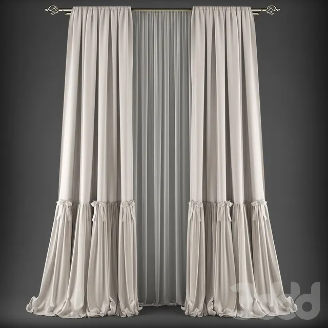 DECORATION – CURTAIN – 3D MODELS – 3DS MAX – FREE DOWNLOAD – 3465