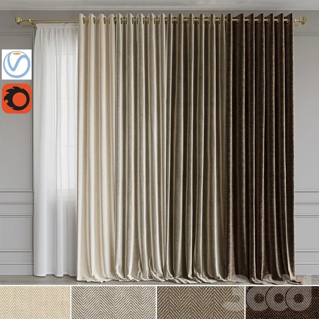DECORATION – CURTAIN – 3D MODELS – 3DS MAX – FREE DOWNLOAD – 3476