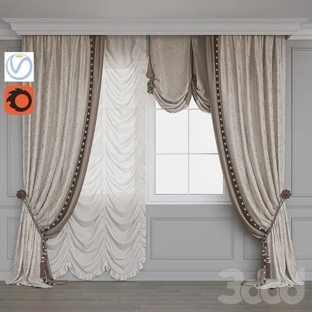 DECORATION – CURTAIN – 3D MODELS – 3DS MAX – FREE DOWNLOAD – 3479