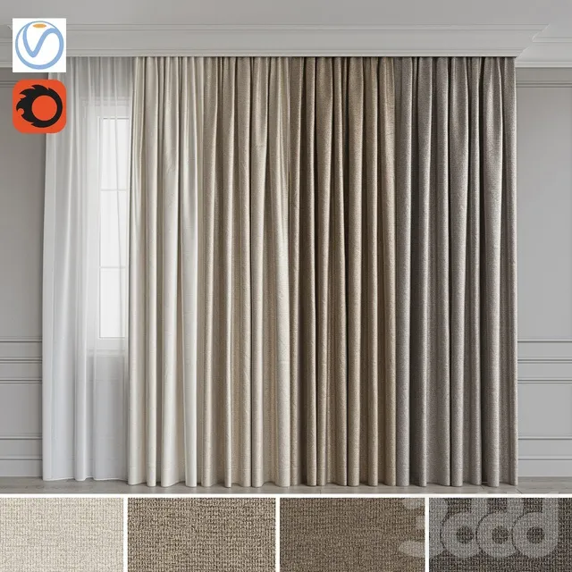 DECORATION – CURTAIN – 3D MODELS – 3DS MAX – FREE DOWNLOAD – 3495