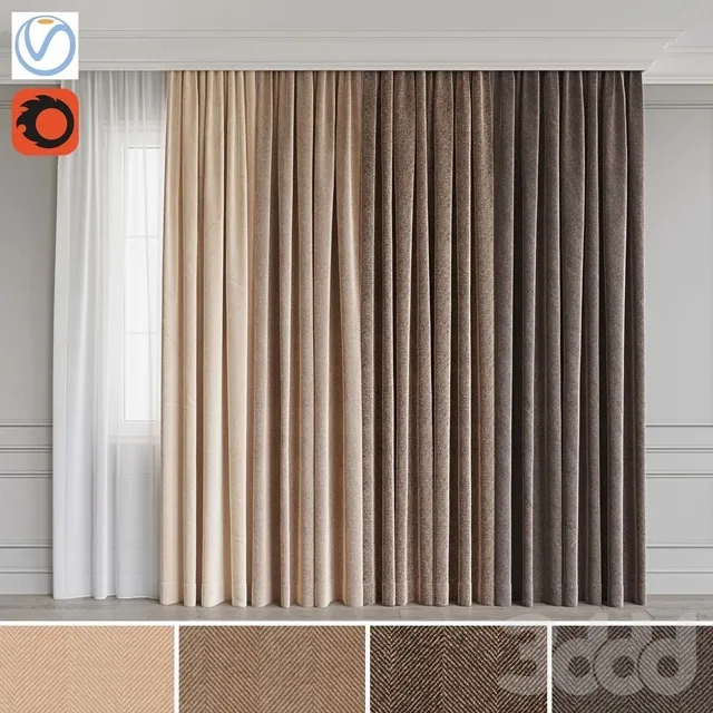 DECORATION – CURTAIN – 3D MODELS – 3DS MAX – FREE DOWNLOAD – 3497