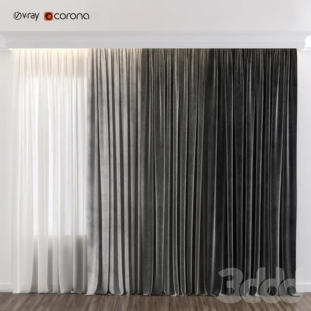 DECORATION – CURTAIN – 3D MODELS – 3DS MAX – FREE DOWNLOAD – 3507