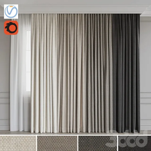 DECORATION – CURTAIN – 3D MODELS – 3DS MAX – FREE DOWNLOAD – 3517