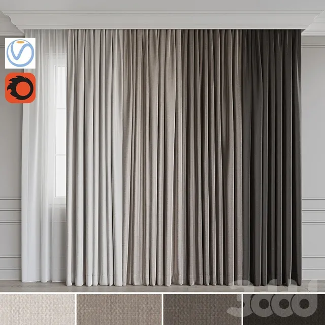 DECORATION – CURTAIN – 3D MODELS – 3DS MAX – FREE DOWNLOAD – 3542