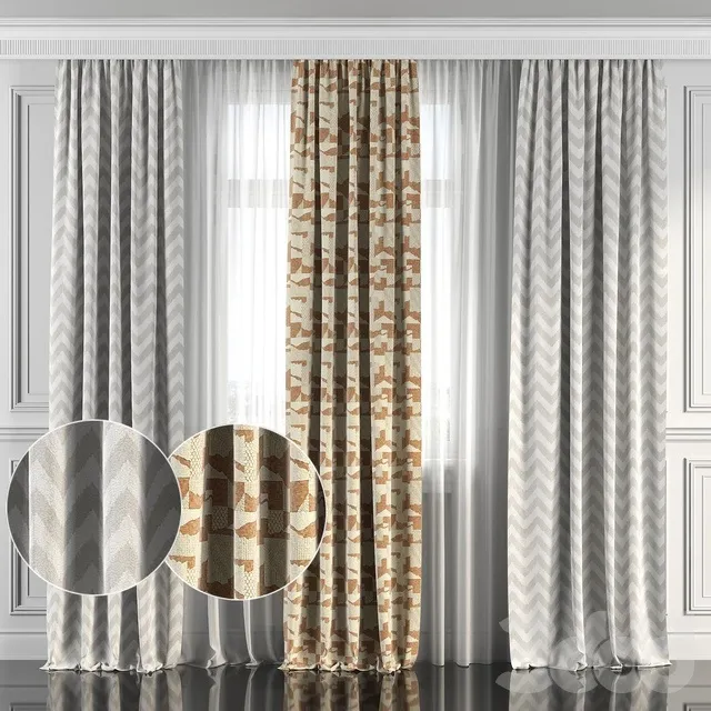 DECORATION – CURTAIN – 3D MODELS – 3DS MAX – FREE DOWNLOAD – 3548