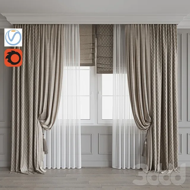 DECORATION – CURTAIN – 3D MODELS – 3DS MAX – FREE DOWNLOAD – 3566